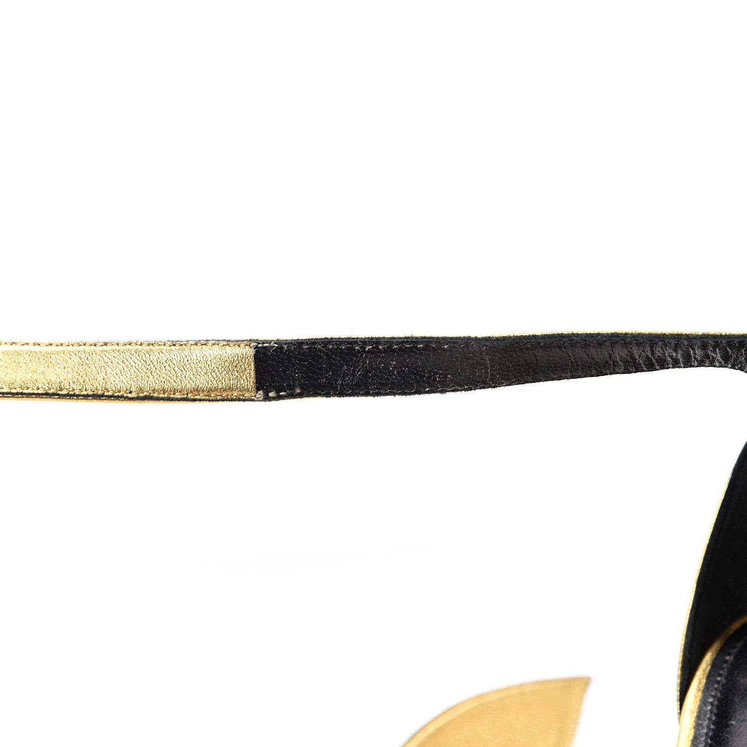 Saint Laurent Metallic Calfskin Metallic Charlotte 55 Sandals 38 Gold 11 of 12
