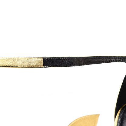 Saint Laurent Metallic Calfskin Metallic Charlotte 55 Sandals 38 Gold 11 of 12