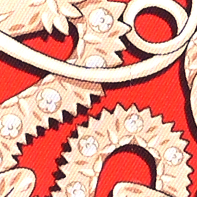 Silk Monogram Precious Dragon Bandeau Rouge