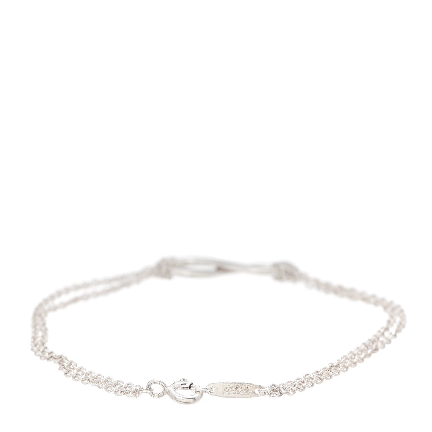 Sterling Silver Infinity Double Chain Bracelet