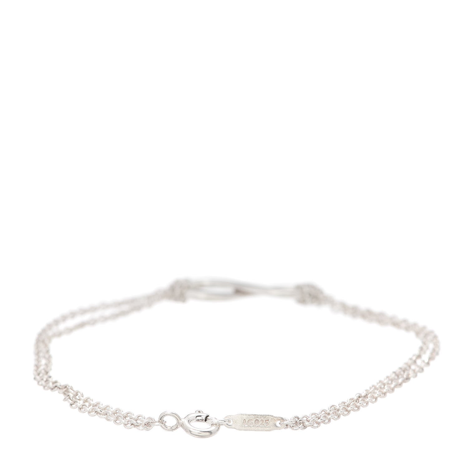 Tiffany Sterling Silver Infinity Double Chain Bracelet 3 of 6