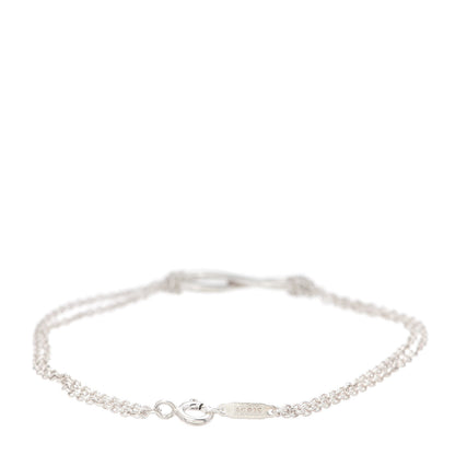 Tiffany Sterling Silver Infinity Double Chain Bracelet 3 of 6
