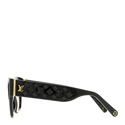 Louis Vuitton Acetate LV Empreinte Round Sunglasses Z1607W Black 3 of 6