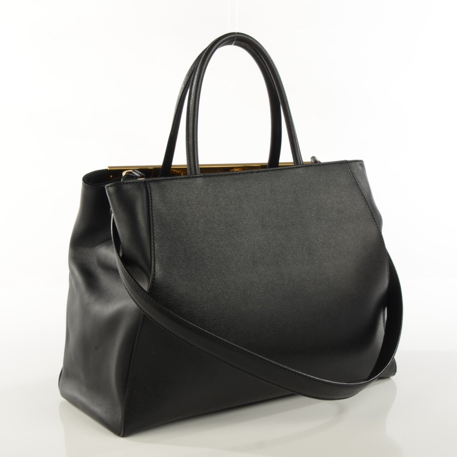 Fendi Vitello Elite Medium 2Jours Tote Black 3 of 9