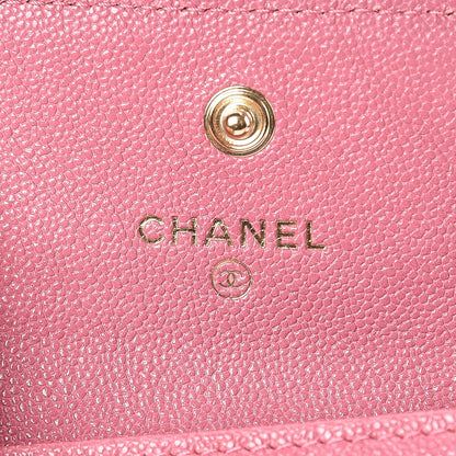 Chanel Caviar Chevron Quilted Boy Card Holder Wallet Dark Pink 15 of 17