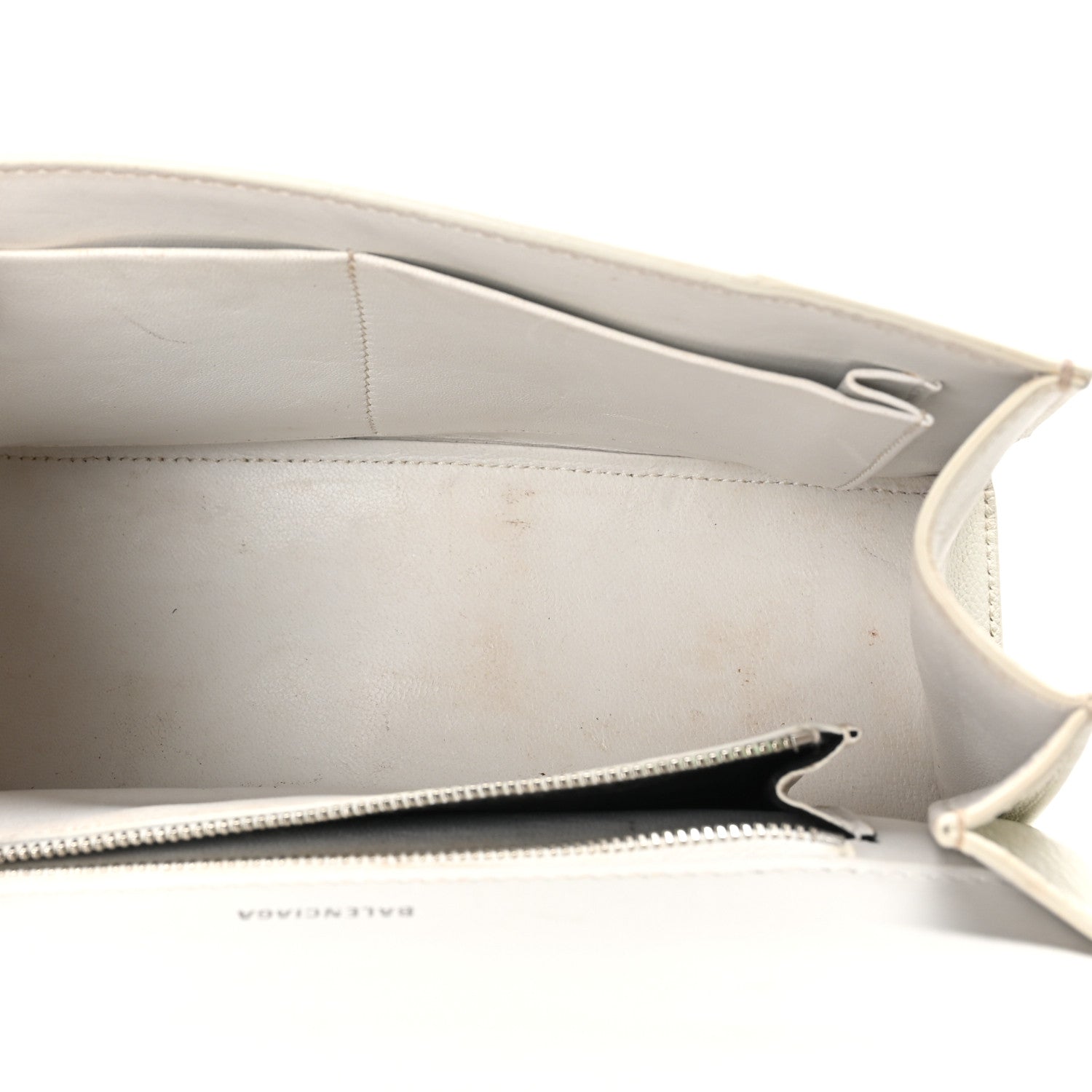 Balenciaga Grained Calfskin Medium Hourglass Top Handle Bag White 5 of 12