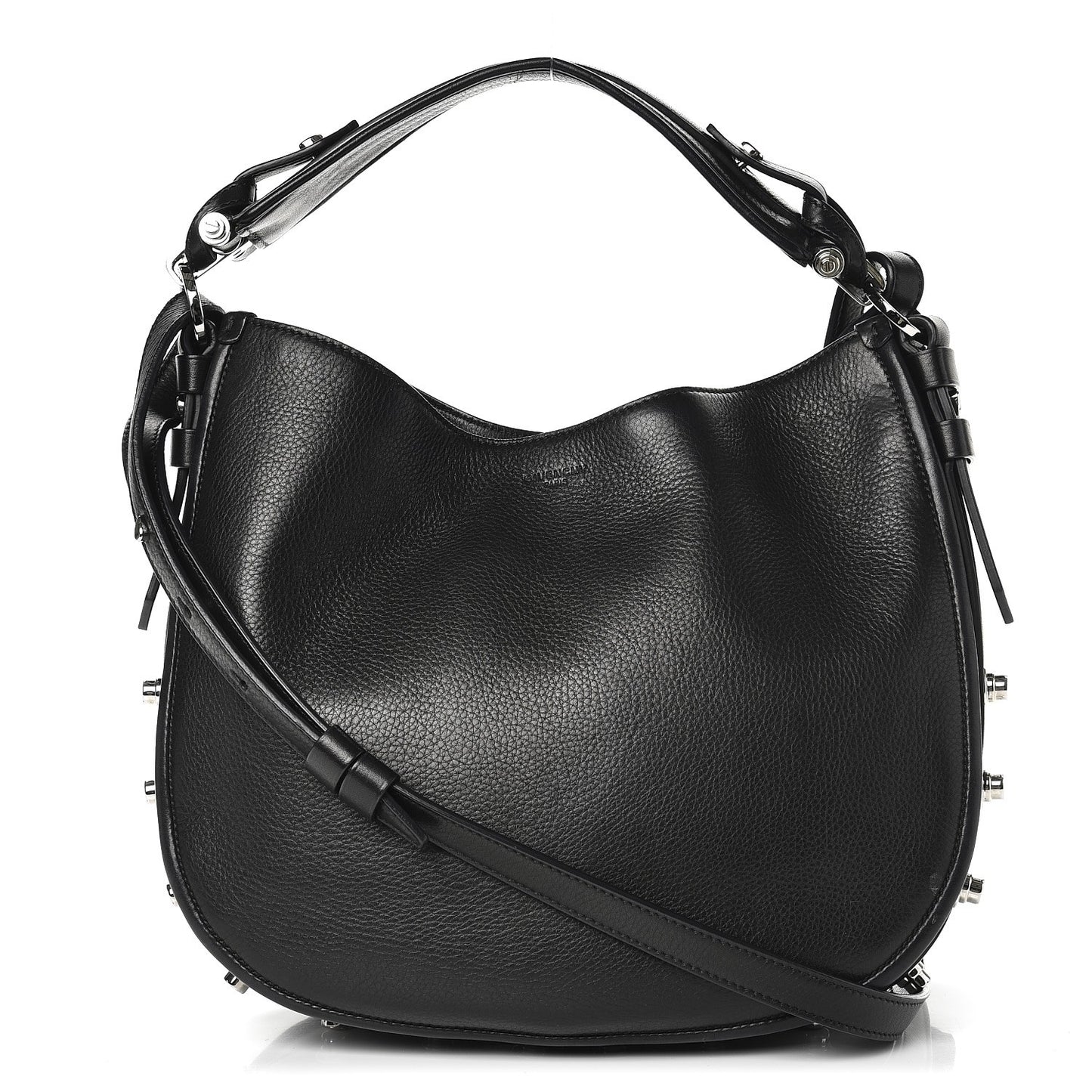 Calfskin Small Studded Obsedia Hobo Black