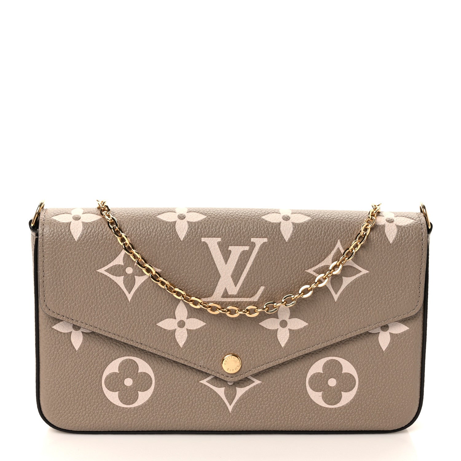 Louis Vuitton Empreinte Monogram Giant Felicie Pochette Tourterelle Creme 3 of 9
