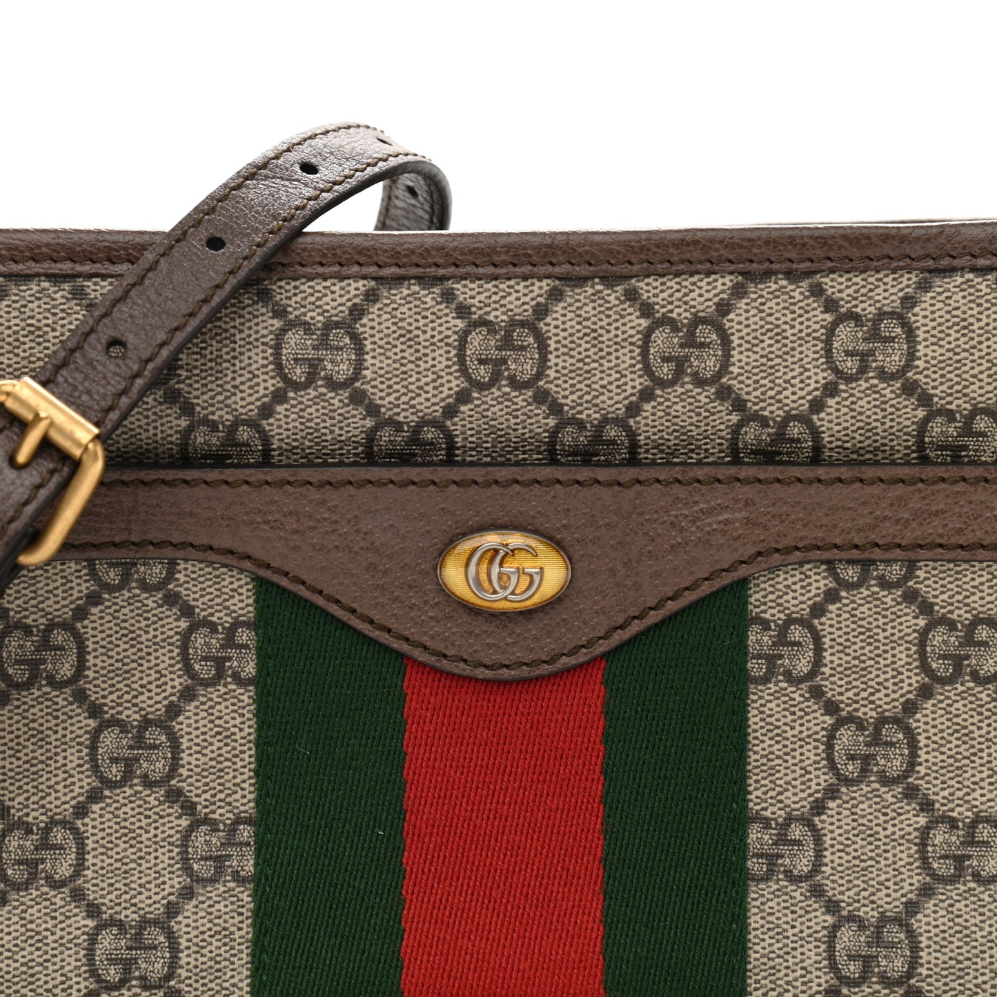 GG Supreme Monogram Web Ophidia Crossbody Bag Beige New Acero