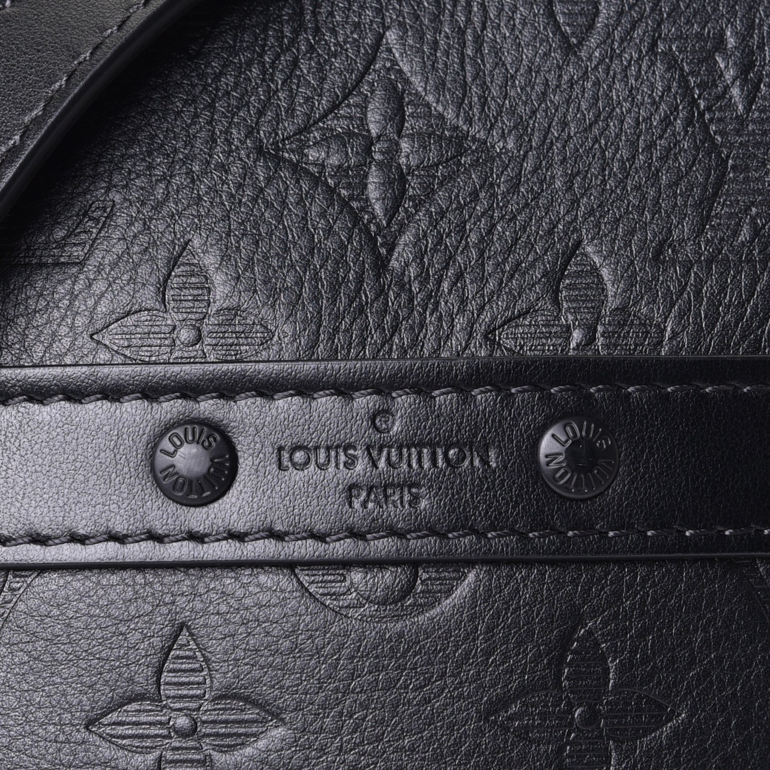 Louis Vuitton Calfskin Monogram Shadow Danube PM Black 6 of 6