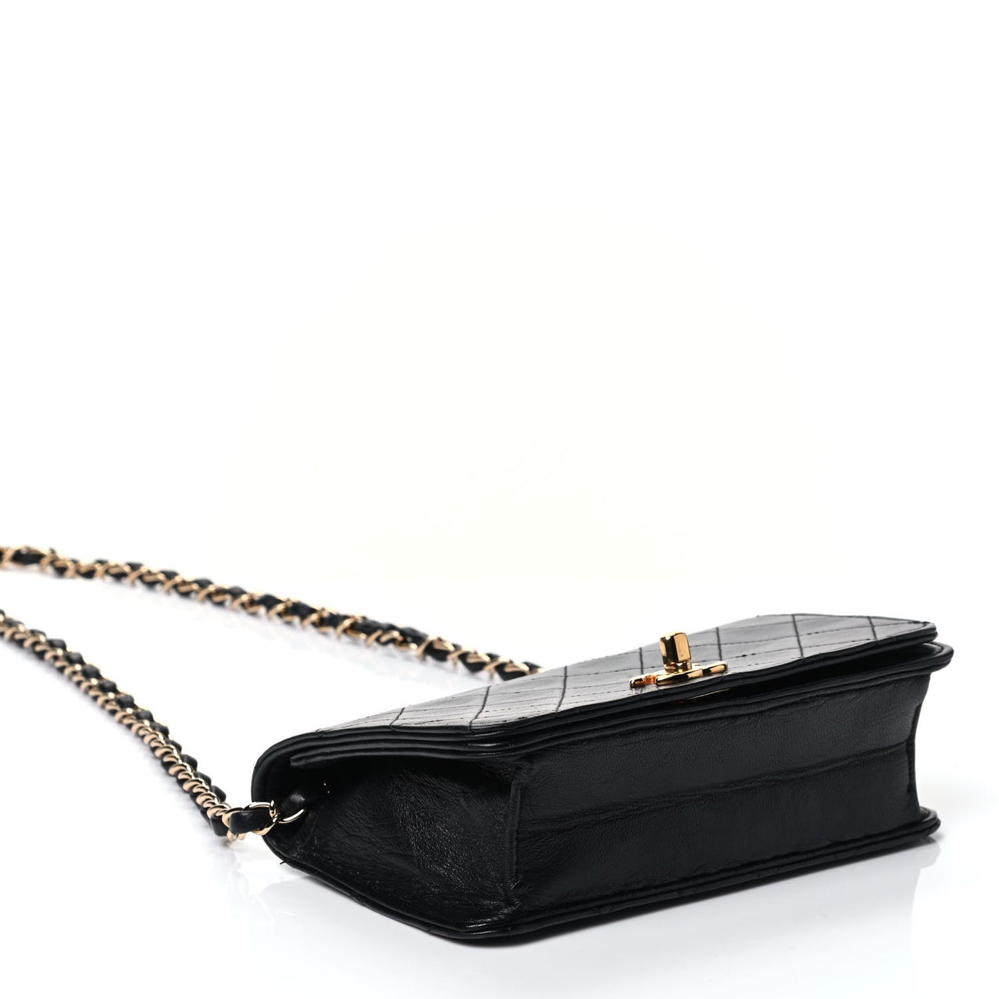 Lambskin Quilted Mini Flap Black