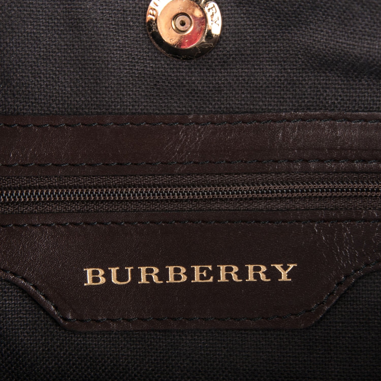 Burberry Haymarket Check Medium Onslow Tote Chocolate 6 of 8