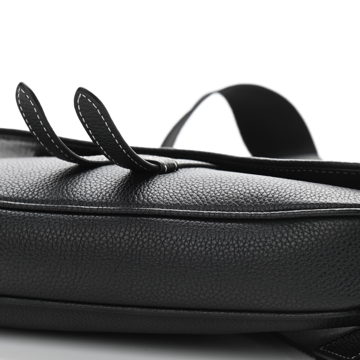 Christian Dior X SHAWN STUSSY Grained Calfskin Saddle Bag Black 10 of 11