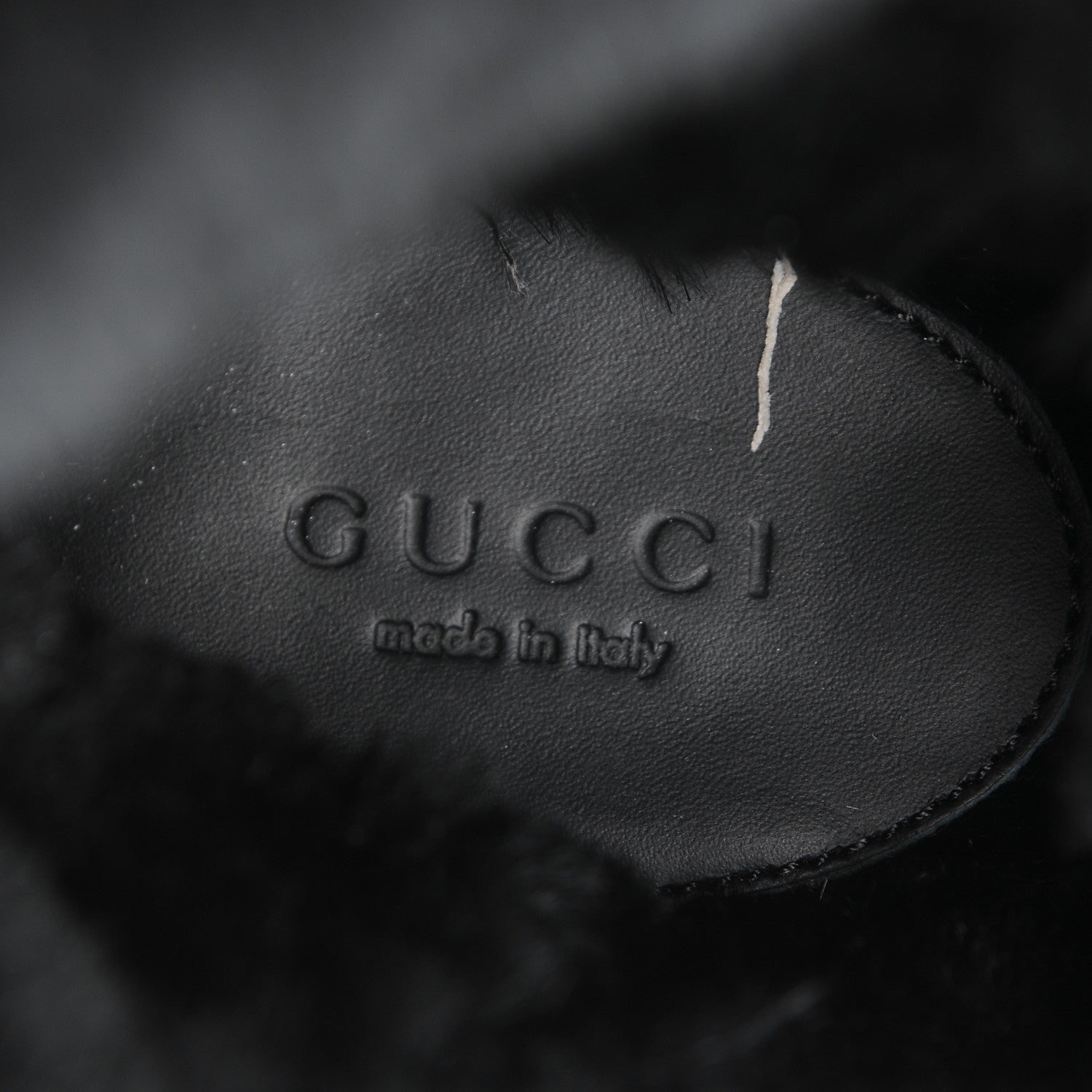 Gucci Calfskin Rabbit Fur Knee High Boots Black 39 8 of 8