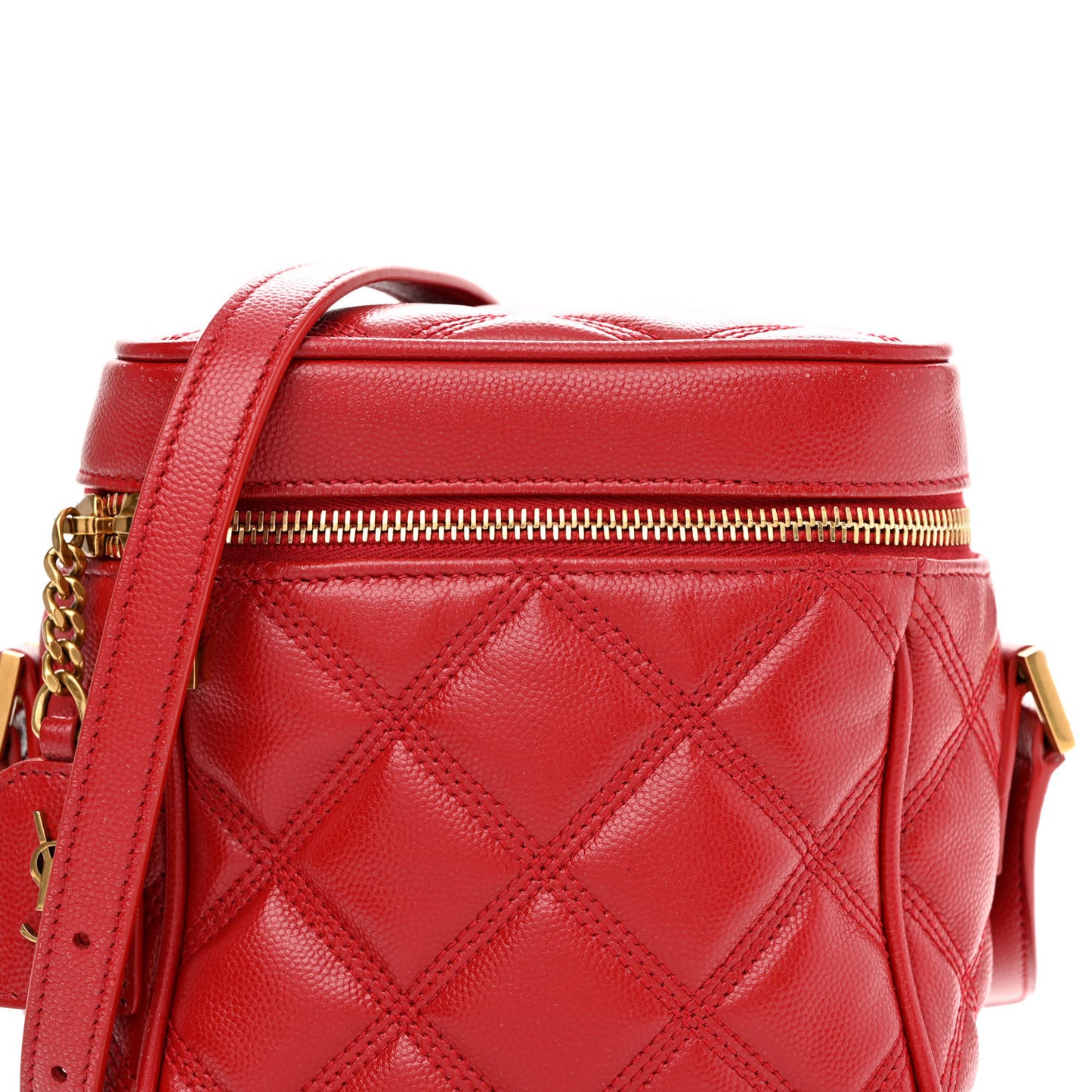 Grain de Poudre Quilted 80's Vanity Bag Red