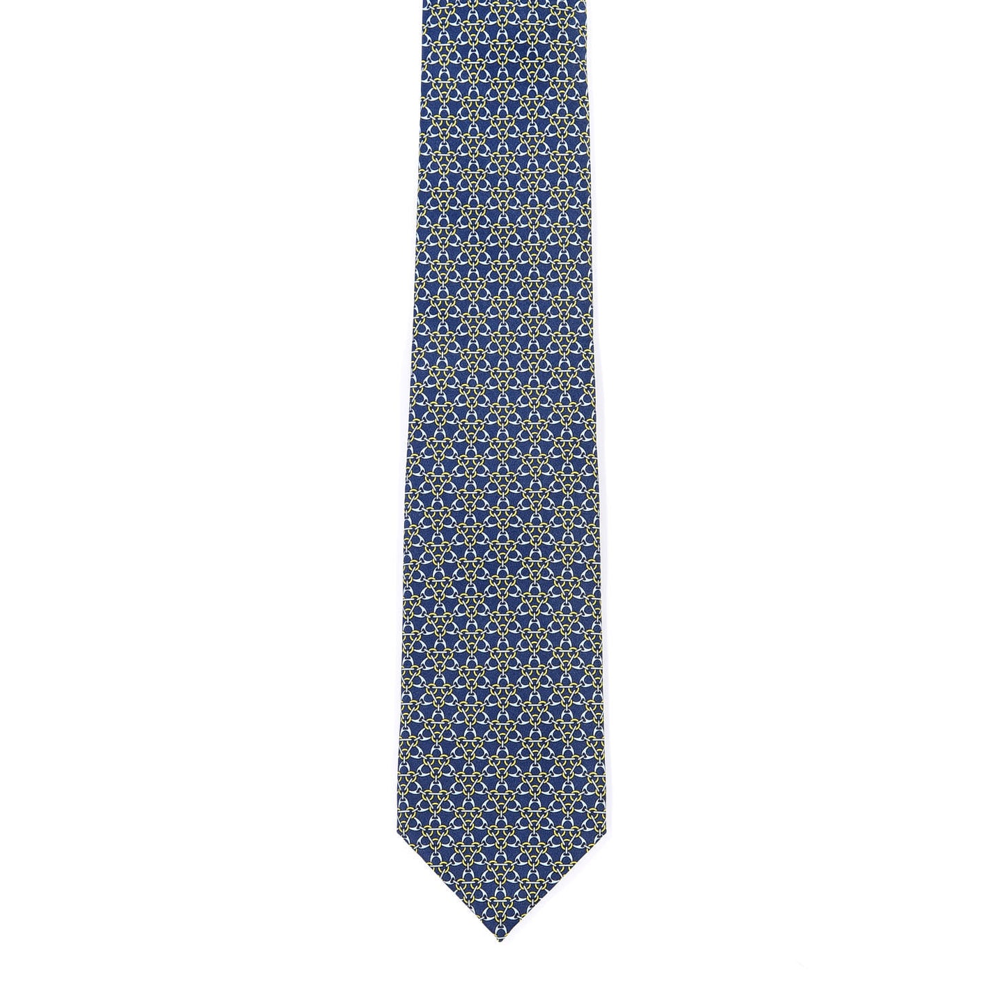 Silk Mens Ronde Des Etriers Neck Tie Ocean Ciel Jaune