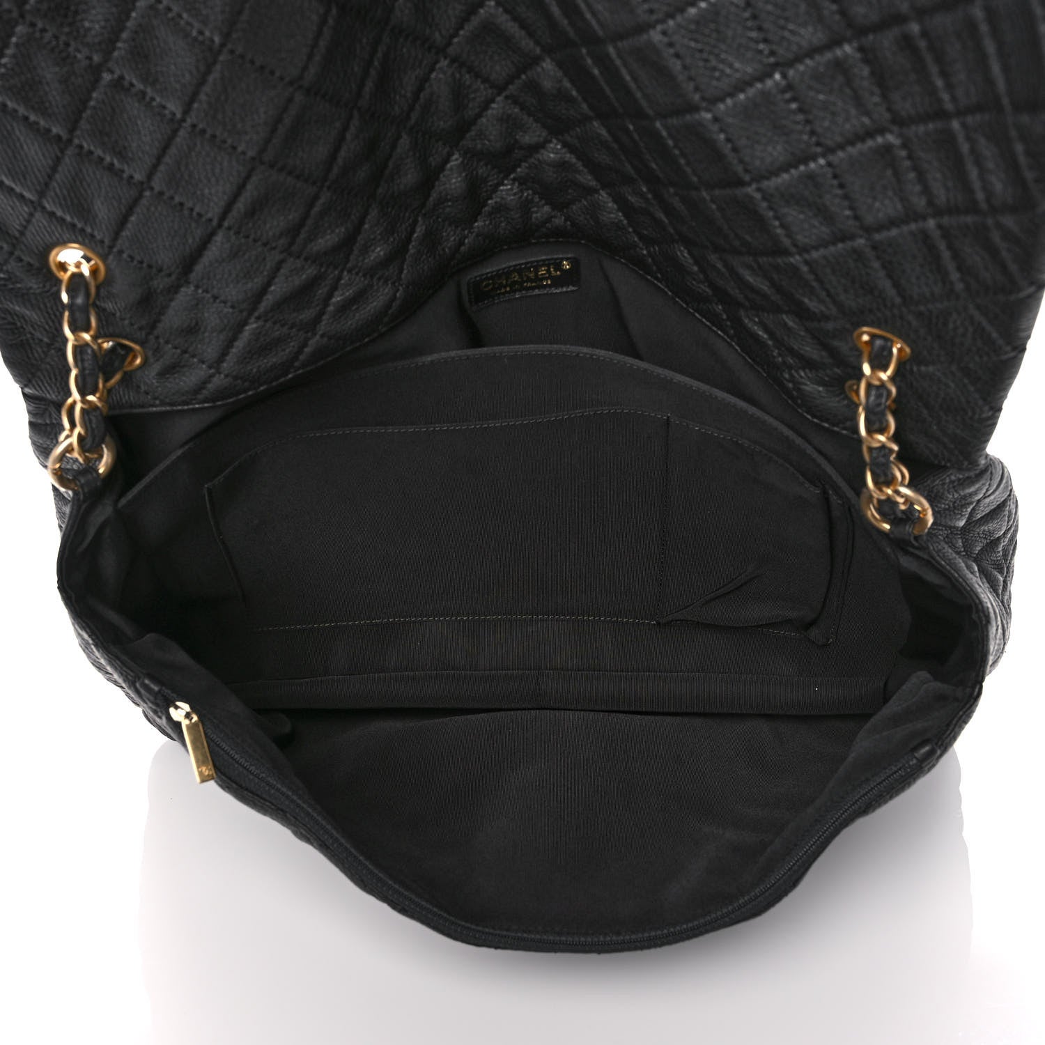 Chanel Calfskin Quilted XXL Travel Flap Bag Black 5 of 12