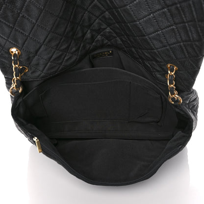 Chanel Calfskin Quilted XXL Travel Flap Bag Black 5 of 12
