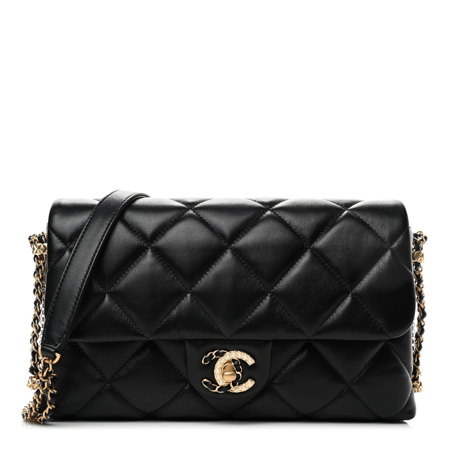 Chanel Lambskin Quilted Jewel Chain Flap Bag Black 1 of 4