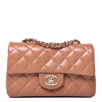 Chanel Lambskin Quilted Mini Rectangular Flap Brown 1 of 11