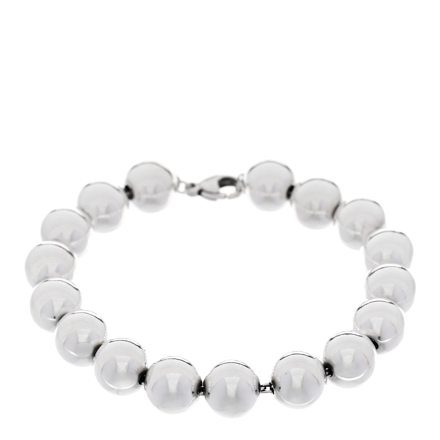 Tiffany Sterling Silver 10mm HardWear Ball Bracelet 1 of 4