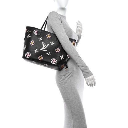 Louis Vuitton Monogram Giant Wild at Heart Neverfull MM Black 2 of 11