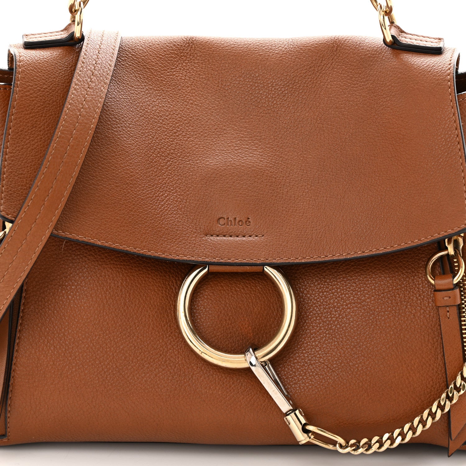 Chloe Calfskin Medium Faye Day Shoulder Bag Tan 8 of 14