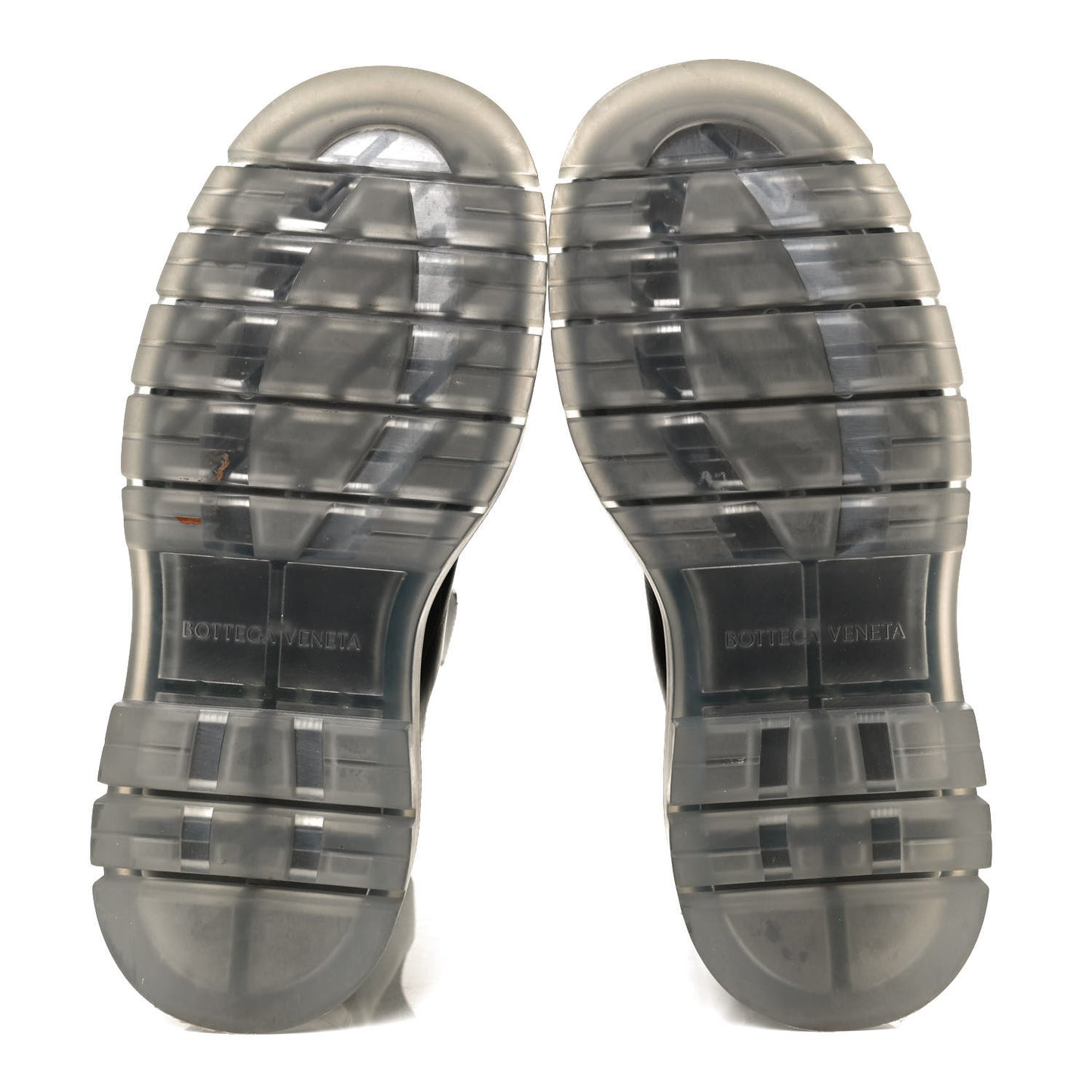 Calfskin The Tire Chelsea Boots 39 Black Transparent