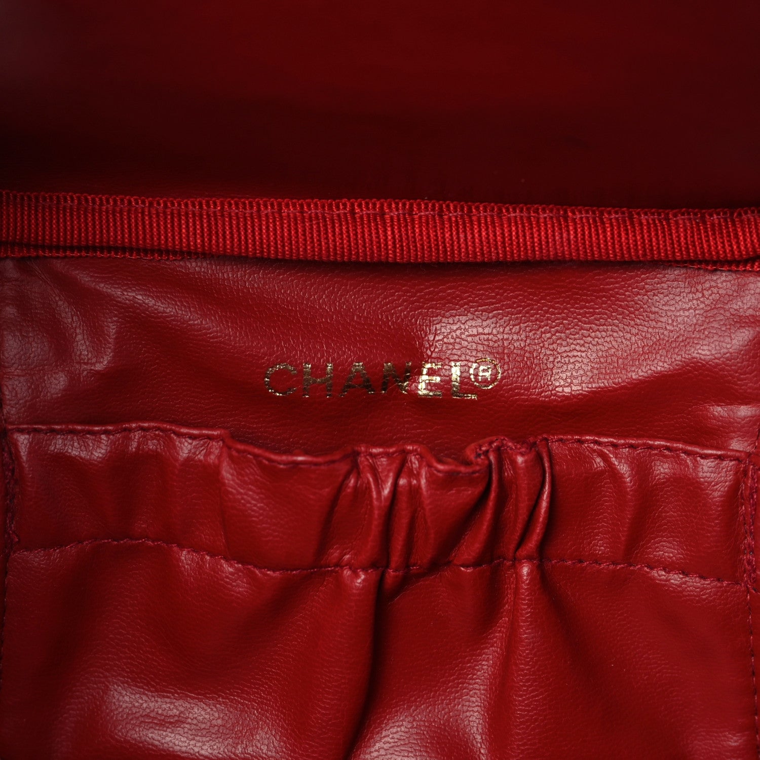 Chanel Caviar Vanity Cosmetic Case Red 6 of 10