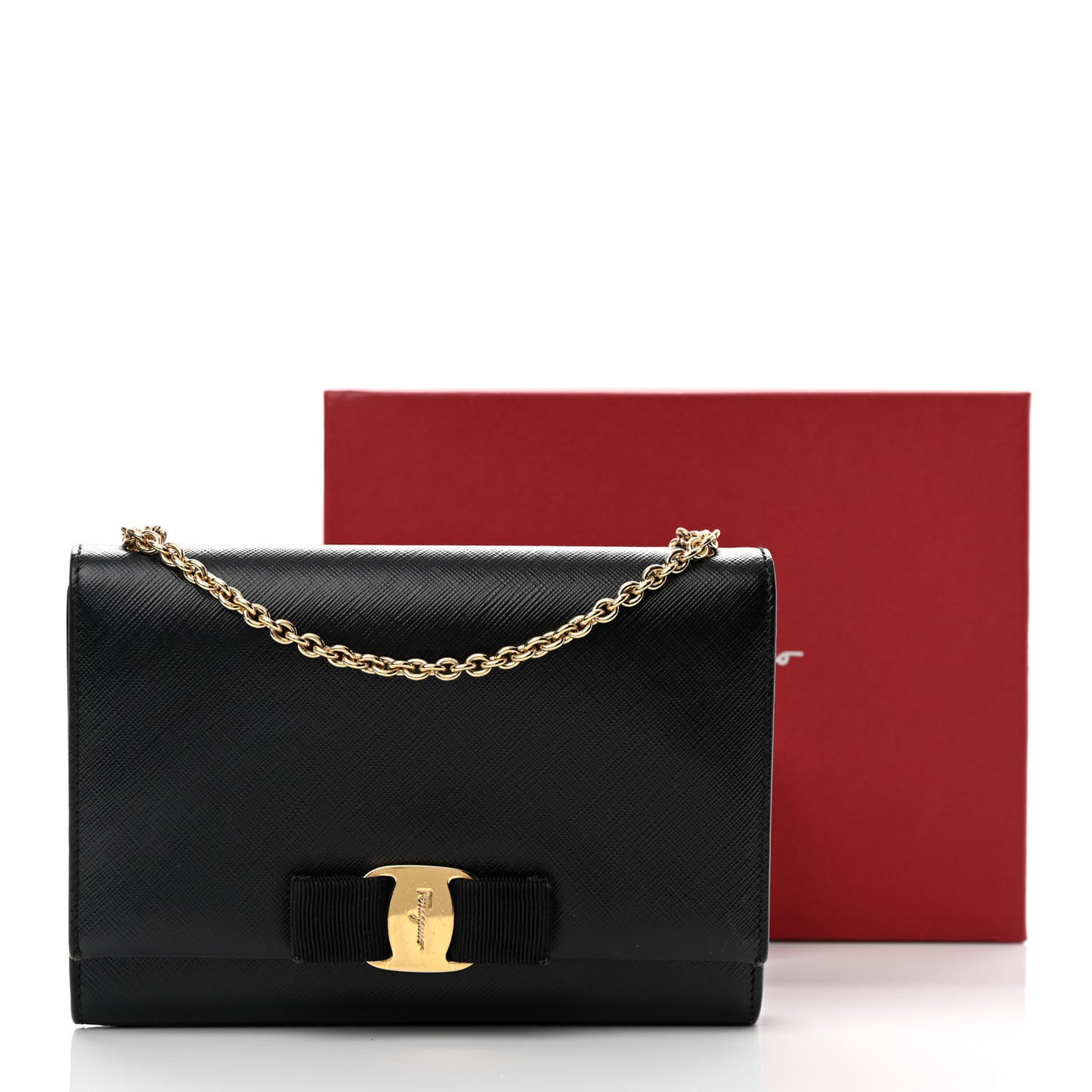 Calfskin Vara Bow Mini Bag Black