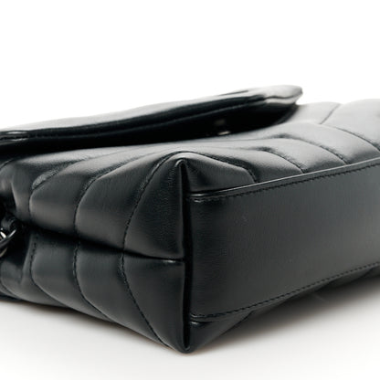 Saint Laurent Calfskin Y Quilted Monogram Monochrome Toy Loulou Crossbody Bag Black 10 of 12
