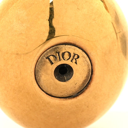 Christian Dior Oval Logo Tribales Earrings Gold 4 of 5