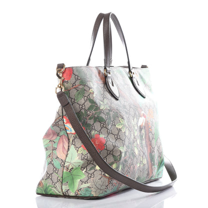 Gucci Soft GG Supreme Monogram Tian Medium Crossbody Tote Beige Multicolor New Acero 2 of 12