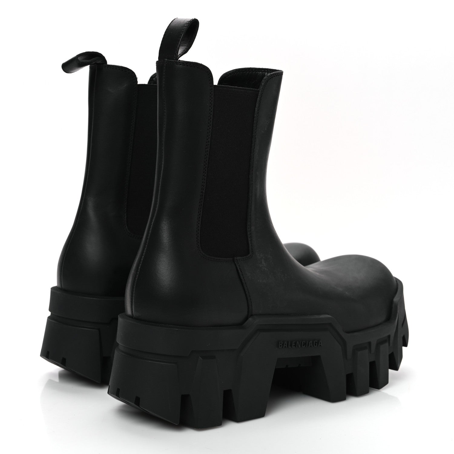 Balenciaga Smooth Calfskin Bulldozer Chelsea Boots 40 Black 5 of 8