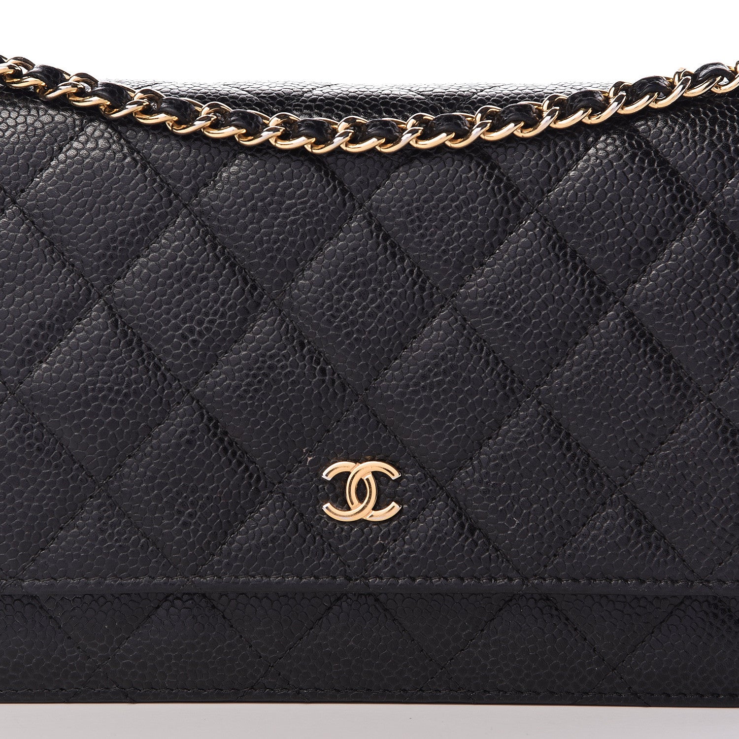 Chanel Caviar Quilted Wallet On Chain WOC Black 12 of 19