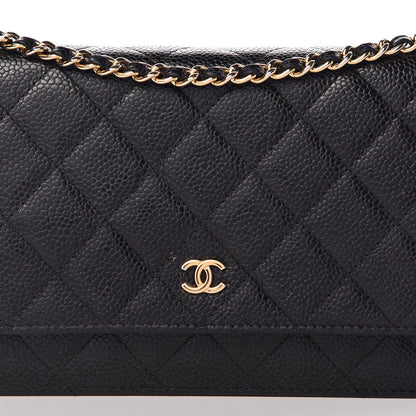 Chanel Caviar Quilted Wallet On Chain WOC Black 12 of 19