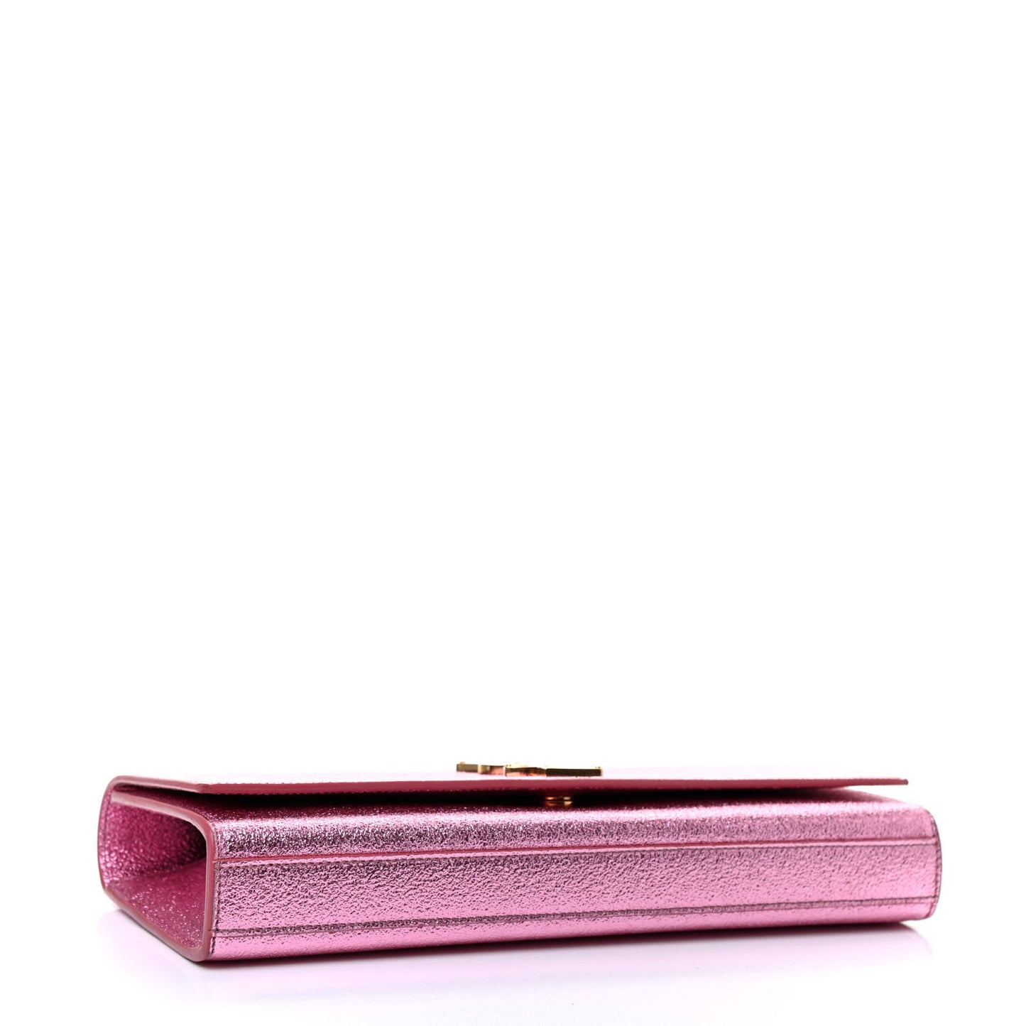 Metallic Textured Calfskin Classic Monogram Cassandre Clutch Pink