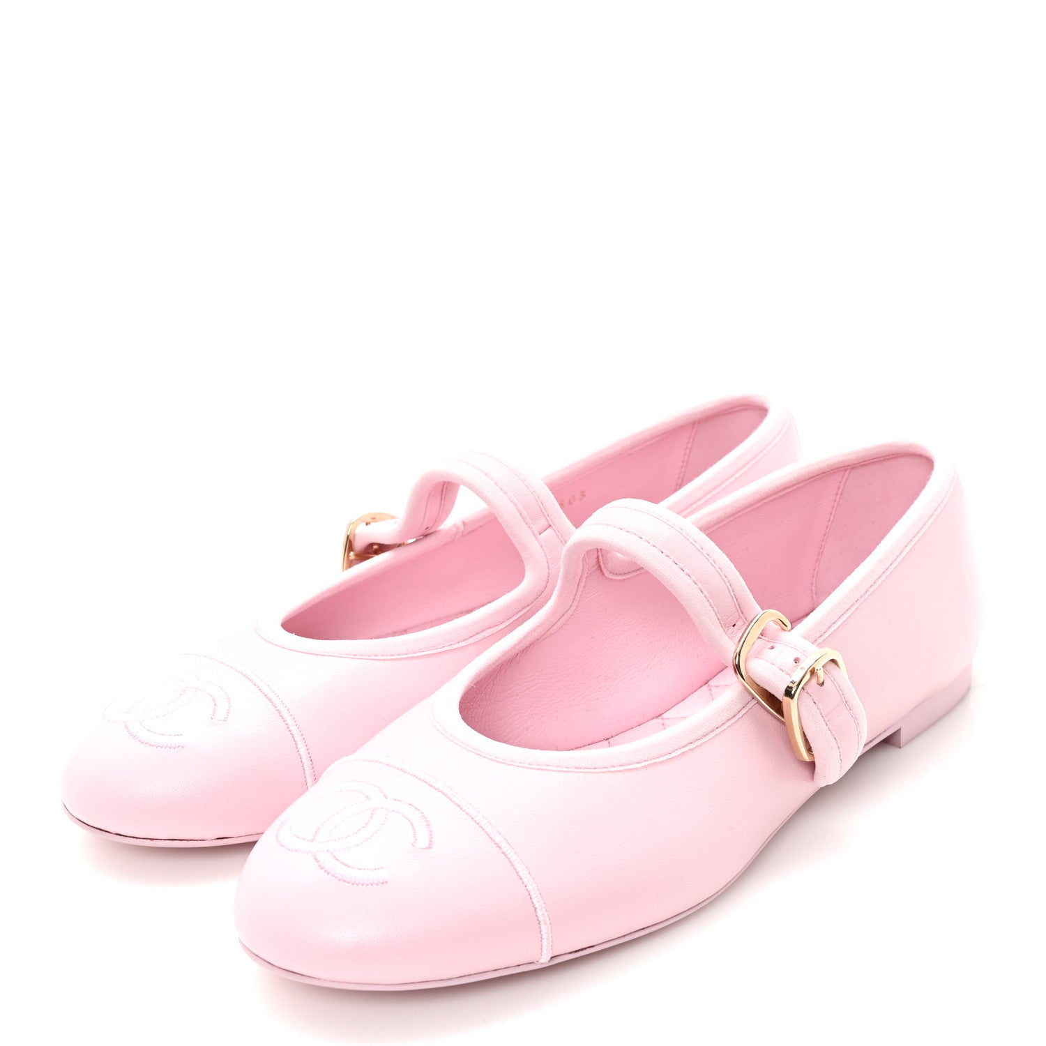 Chanel Lambskin Mary Jane Flats 36 Light Pink 4 of 9