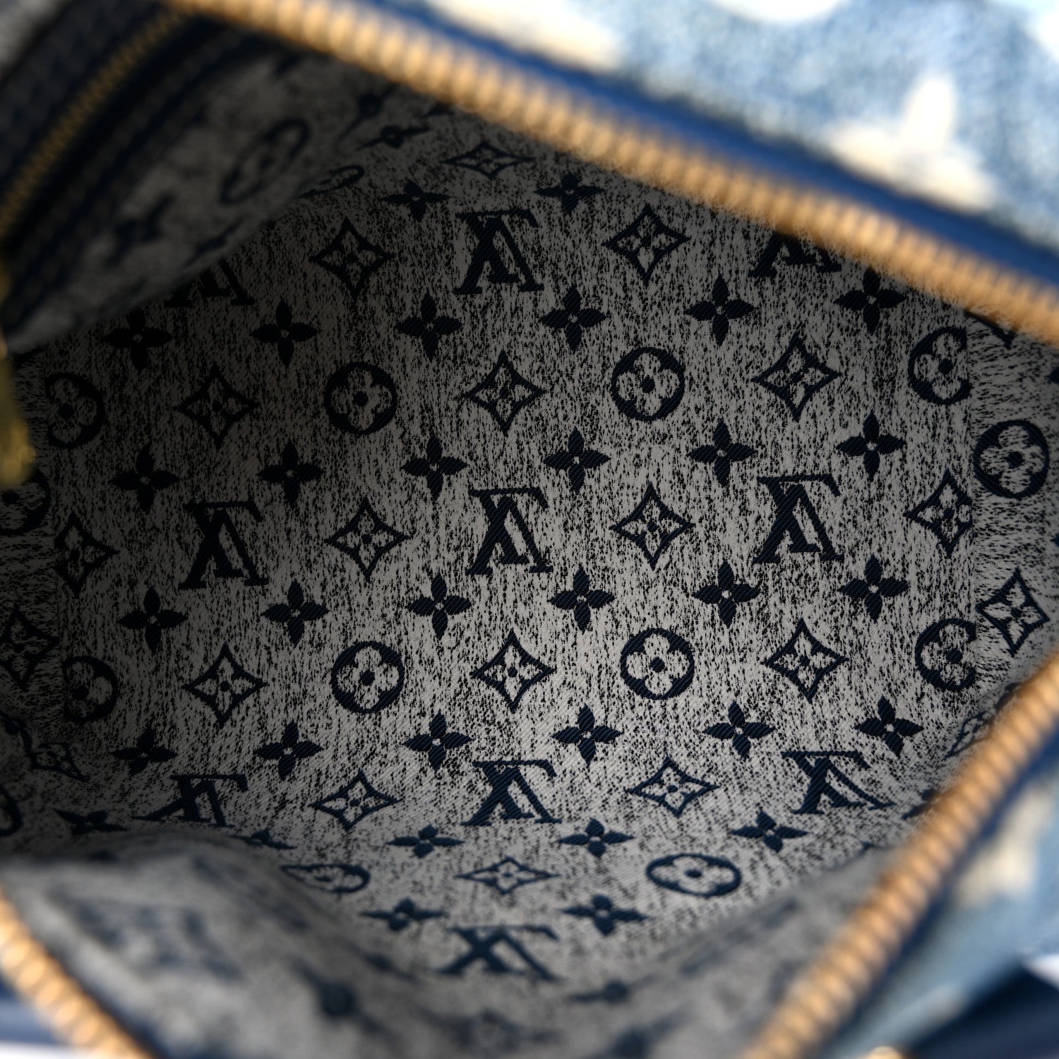 Louis Vuitton Monogram Jacquard Denim Speedy Bandouliere 25 Bleu 5 of 10