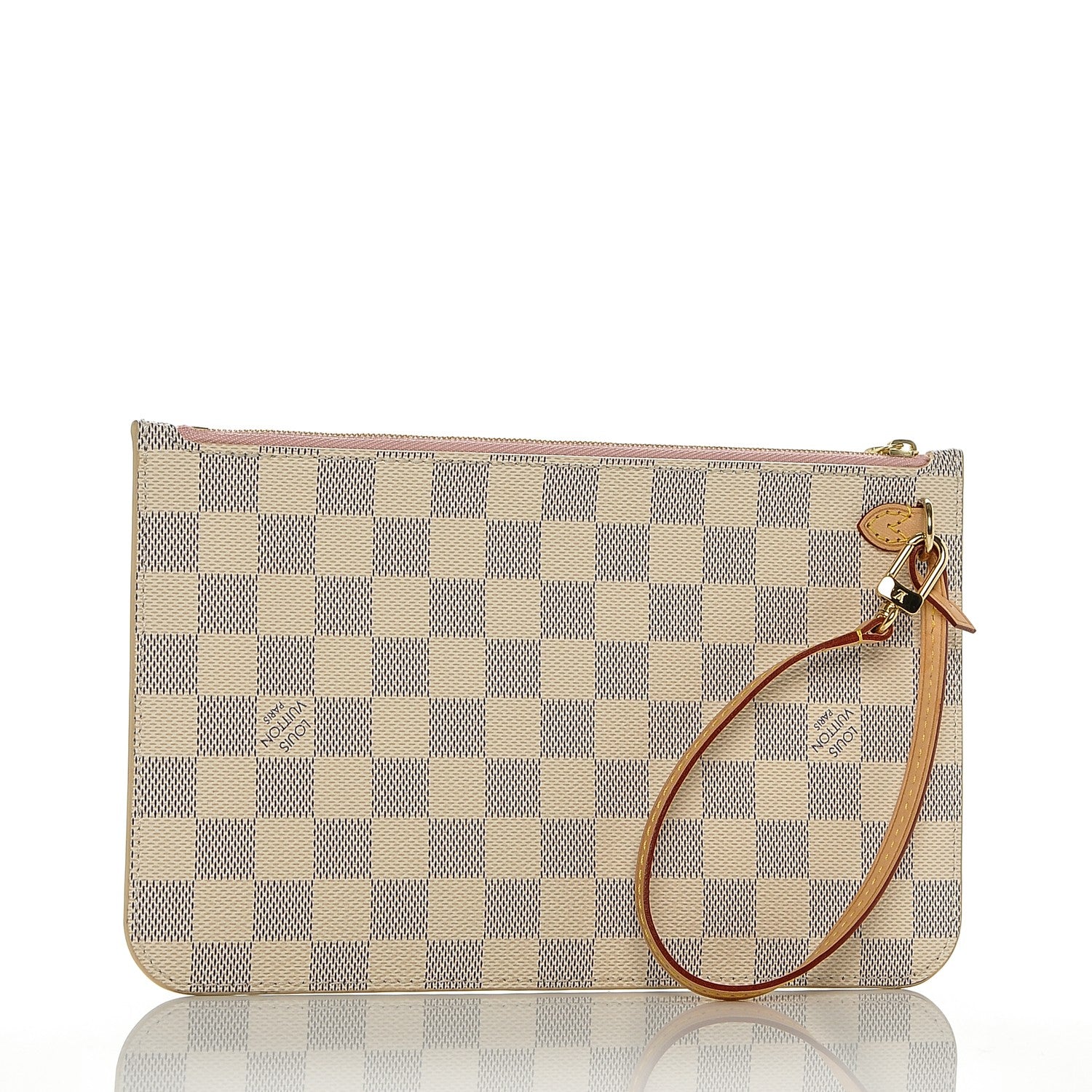 Louis Vuitton Damier Azur Neverfull MM GM Pochette Rose Ballerine 3 of 6