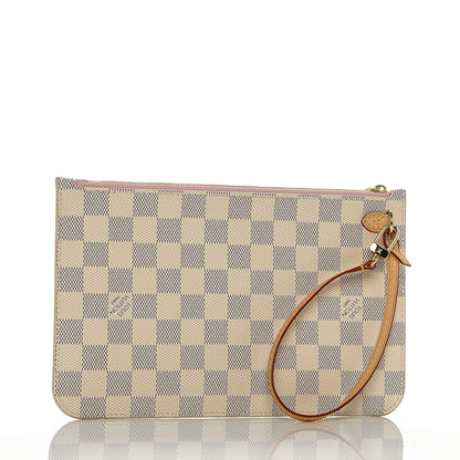 Louis Vuitton Damier Azur Neverfull MM GM Pochette Rose Ballerine 3 of 6