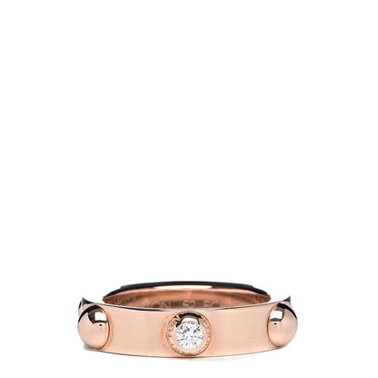 Louis Vuitton 18K Pink Gold Diamond Bague Clous Ring 52 6.25 1 of 5