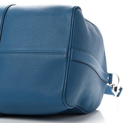 Louis Vuitton Taurillon Keepall Bandouliere 45 Bleu Canard 10 of 10