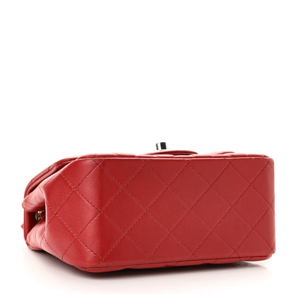 Chanel Lambskin Quilted Mini Square Flap Red 4 of 13