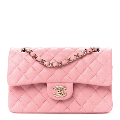 Chanel Caviar Quilted Small Double Flap Pink 1 of 12
