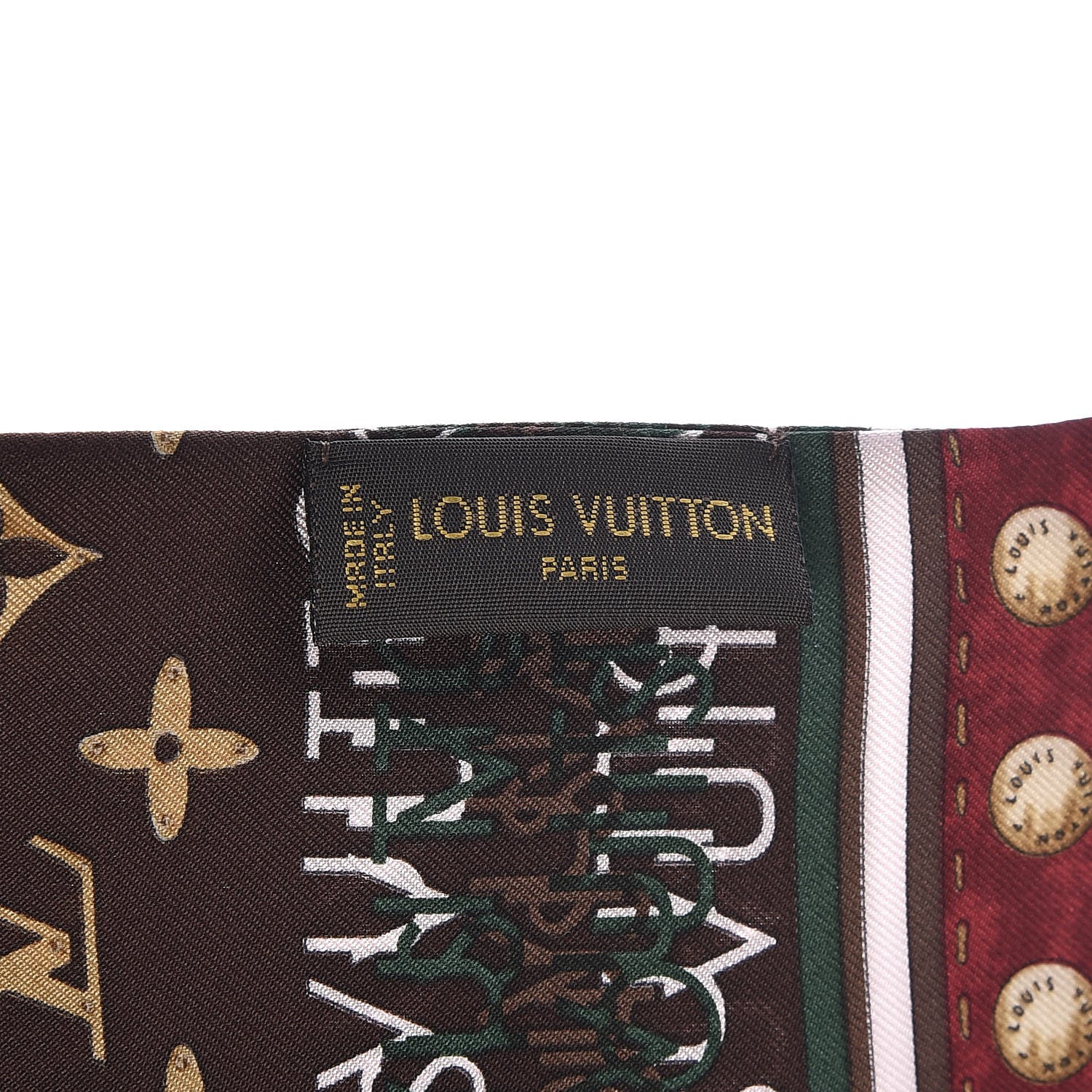 Louis Vuitton Silk Monogram Map Bandeau Cassis 4 of 4