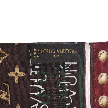 Louis Vuitton Silk Monogram Map Bandeau Cassis 4 of 4