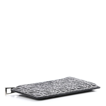 Loewe Calfskin Embossed Repeat Coin Card Holder Black 4 of 9