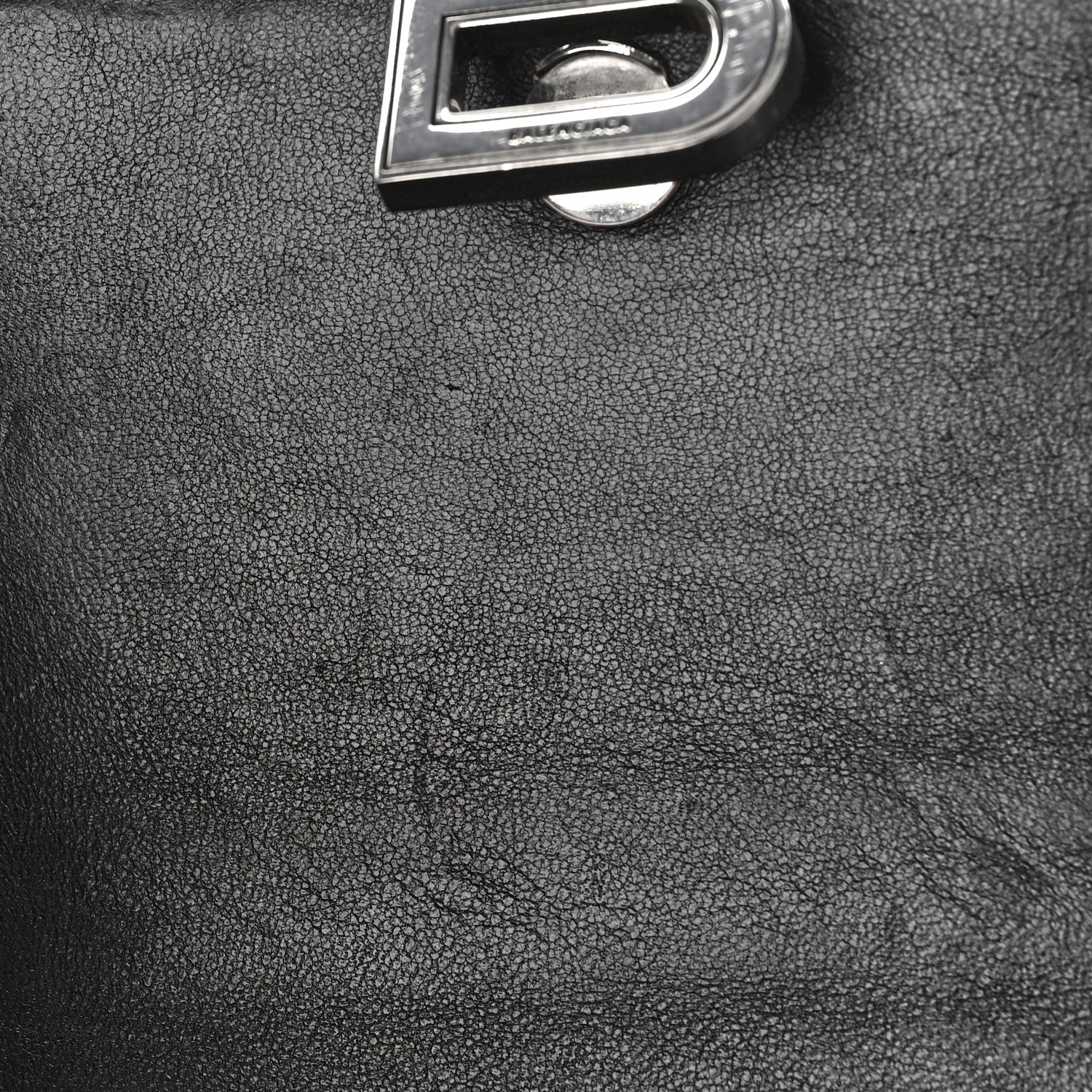 Balenciaga Metallic Textured Calfskin Hourglass Top Handle Bag XS Silver 13 of 14