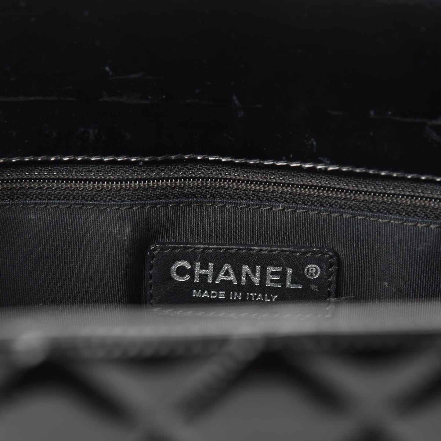 Patent Quilted Grand Shopping Tote GST Black